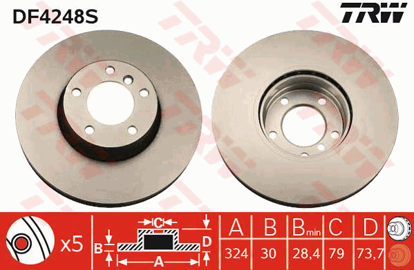 Тормозной диск ROADHOUSE арт. DF4248S