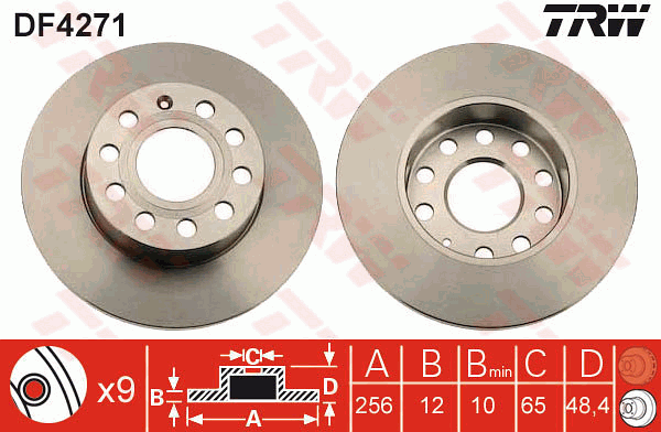 Тормозной диск DELPHI арт. DF4271