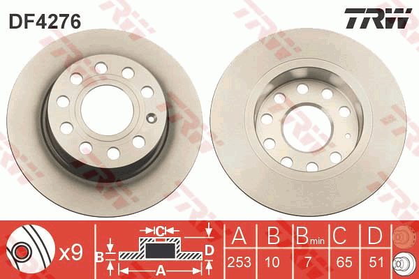 Тормозной диск BREMBO арт. DF4276