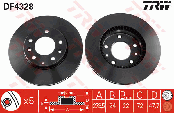 Тормозной диск BREMBO арт. DF4328