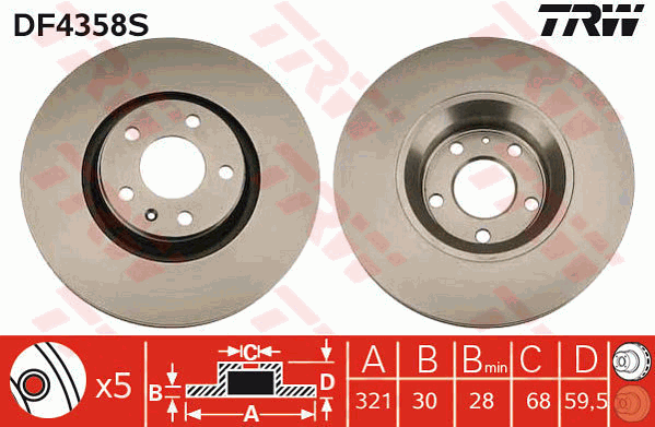 Тормозной диск FEBI BILSTEIN арт. DF4358S