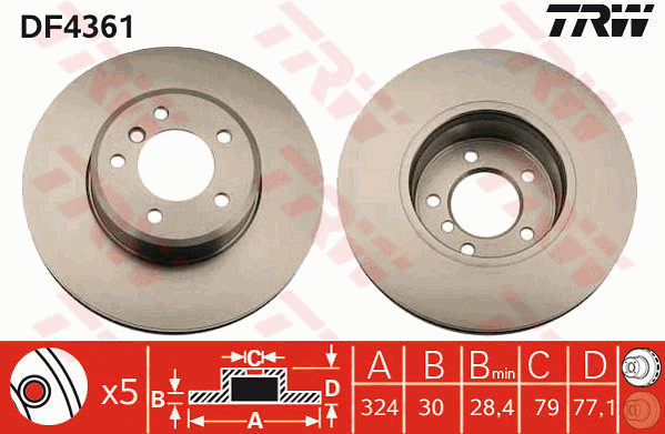 Тормозной диск BREMBO арт. DF4361
