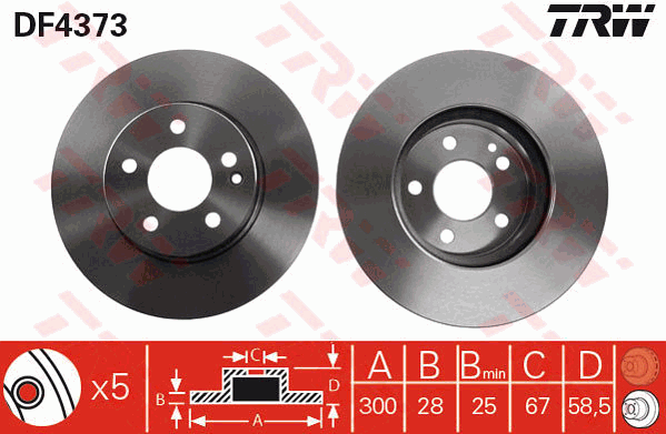 Тормозной диск ROTINGER арт. DF4373
