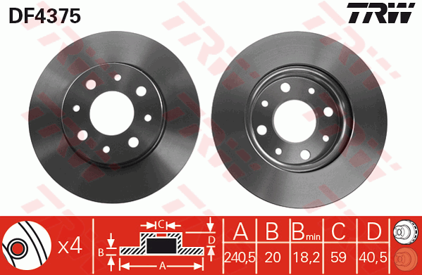 Тормозной диск FEBI BILSTEIN арт. DF4375