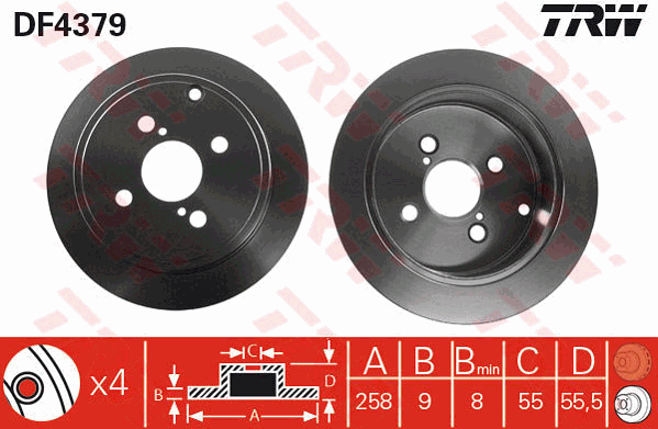 Тормозной диск BLUE PRINT арт. DF4379