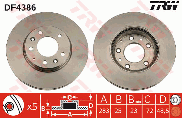 Тормозной диск ROADHOUSE арт. DF4386