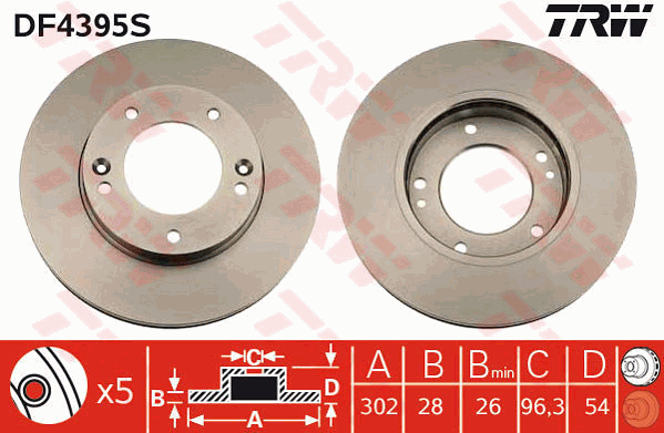 Тормозной диск BREMBO арт. DF4395S