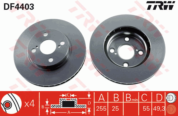 Тормозной диск BREMBO арт. DF4403