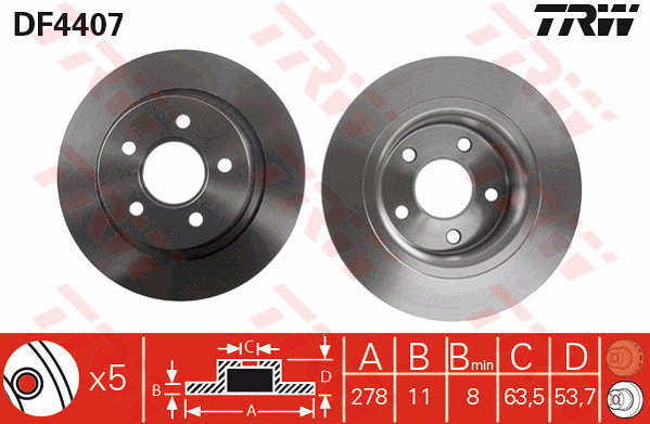 Тормозной диск ROADHOUSE арт. DF4407