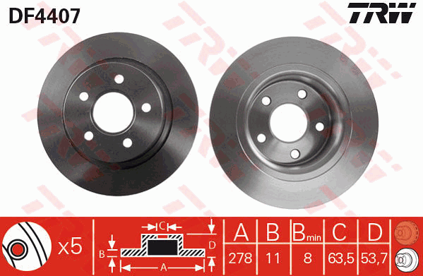 Тормозной диск FEBI BILSTEIN арт. DF4407