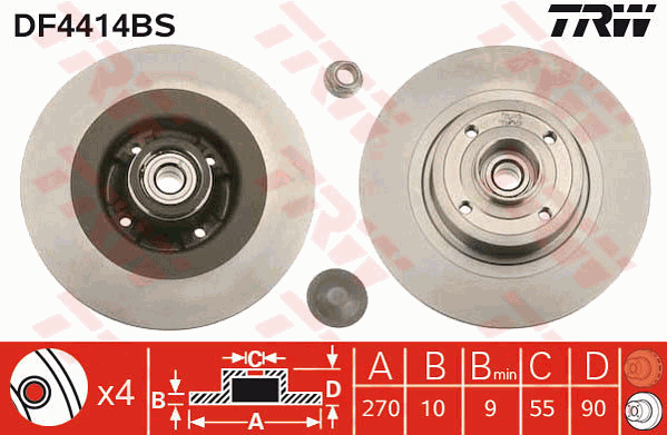 Тормозной диск SKF арт. DF4414BS