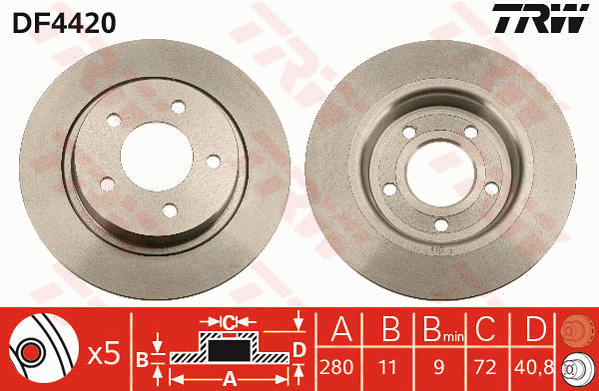 Тормозной диск BREMBO арт. DF4420