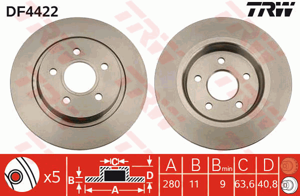 Тормозной диск A.B.S. арт. DF4422