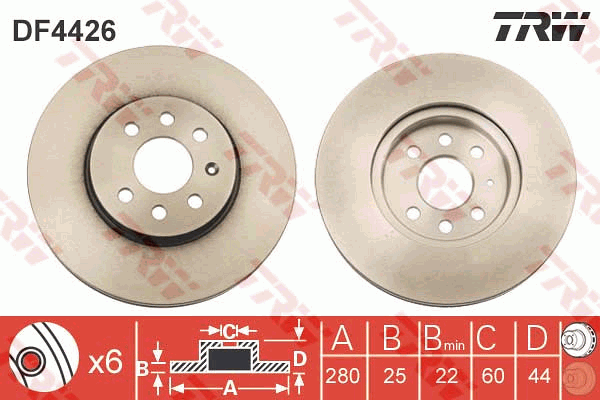 Тормозной диск BREMBO арт. DF4426