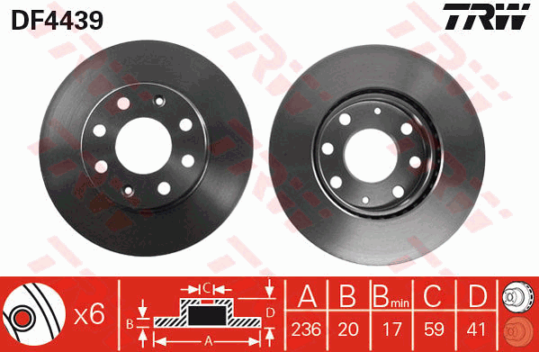 Тормозной диск CHAMPION арт. DF4439