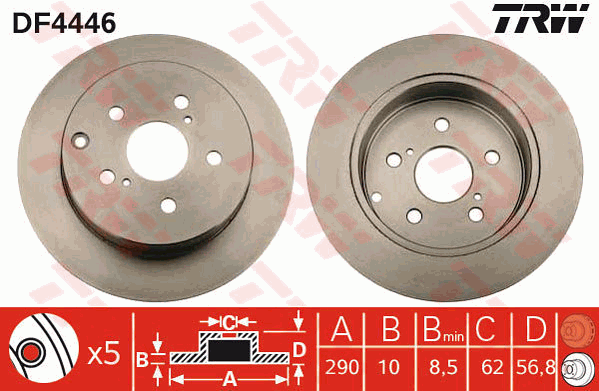 Тормозной диск NK арт. DF4446
