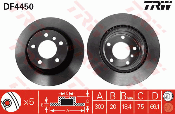 Тормозной диск ATE арт. DF4450