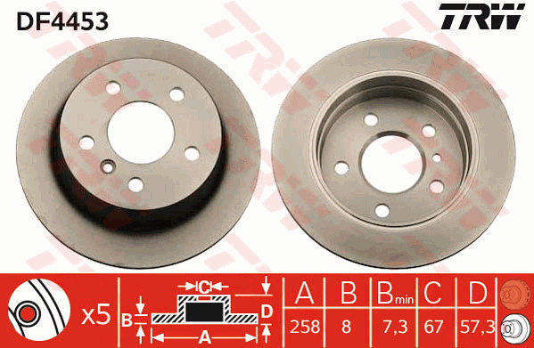 Тормозной диск ABE арт. DF4453