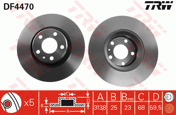 Тормозной диск BREMBO арт. DF4470