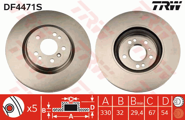 Тормозной диск MEYLE арт. DF4471S