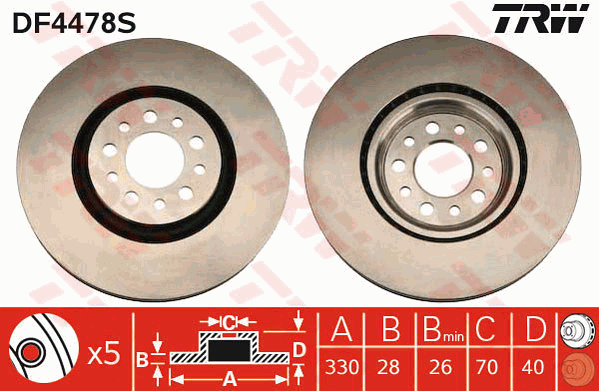 Тормозной диск BOSCH арт. DF4478S