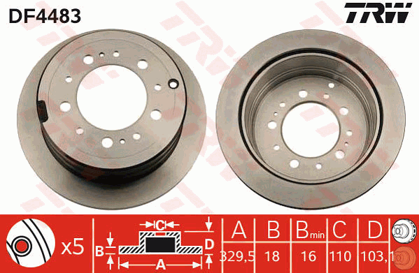 Тормозной диск ABE арт. DF4483