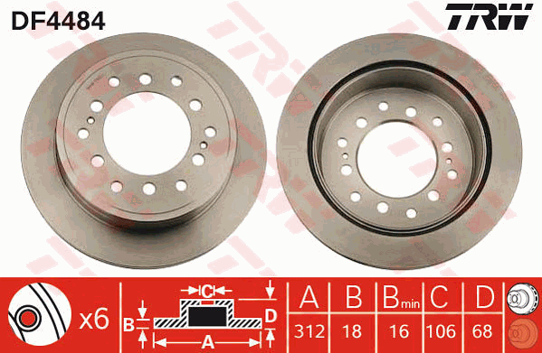 Тормозной диск FERODO арт. DF4484