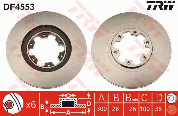 Тормозной диск BREMBO арт. DF4553