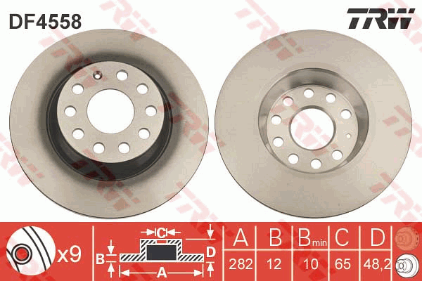 Тормозной диск ROTINGER арт. DF4558