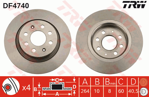 Тормозной диск FEBI BILSTEIN арт. DF4740