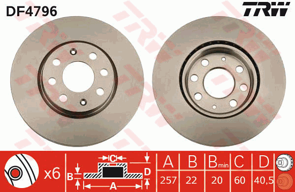 Тормозной диск  арт. DF4796