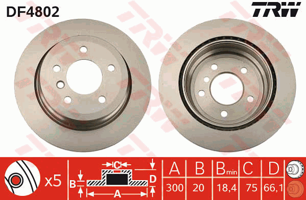 Тормозной диск BOSCH арт. DF4802