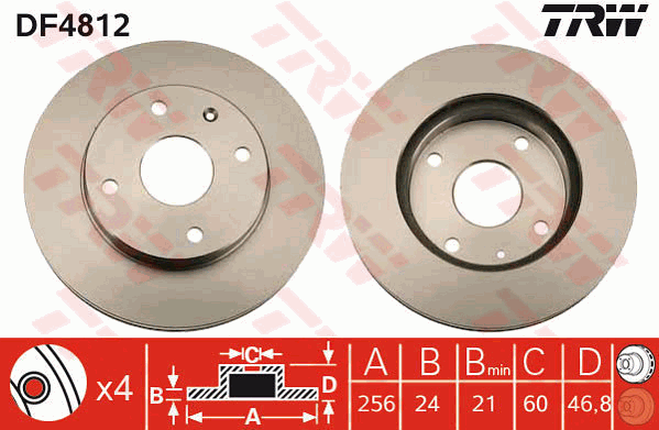 Гальмівний диск BOSCH арт. DF4812