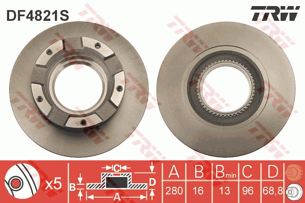 Тормозной диск MEYLE арт. DF4821S