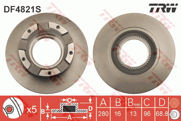 Гальмівний диск BOSCH арт. DF4821S