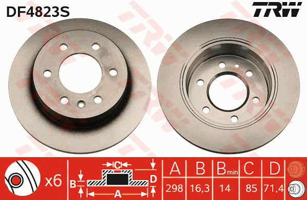 Тормозной диск A.B.S. арт. DF4823S