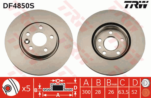 Тормозной диск VOLVO арт. DF4850S