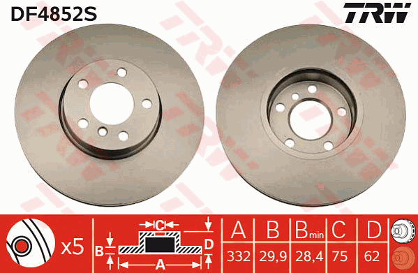 Тормозной диск ROADHOUSE арт. DF4852S