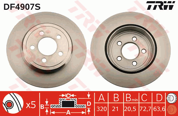 Тормозной диск  арт. DF4907S