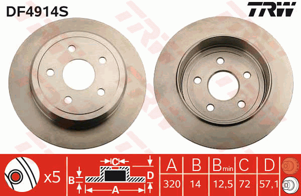 Тормозной диск REMSA арт. DF4914S