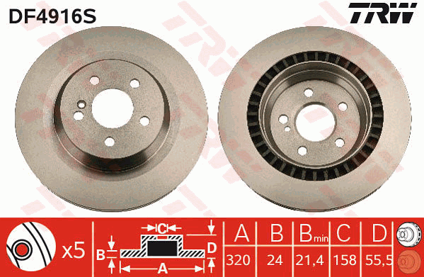 Тормозной диск REMSA арт. DF4916S