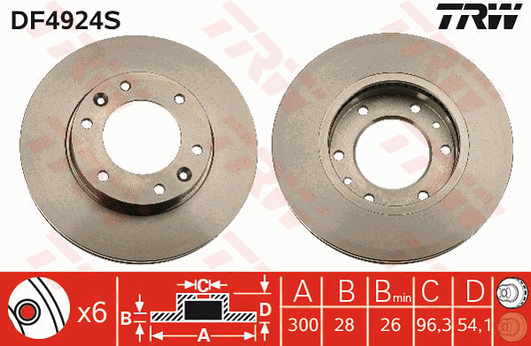 Тормозной диск BOSCH арт. DF4924S