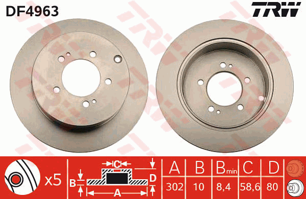 Тормозной диск FERODO арт. DF4963