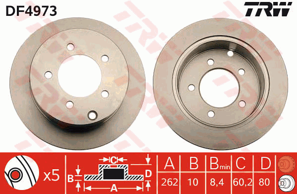 Тормозной диск HERTH+BUSS JAKOPARTS арт. DF4973