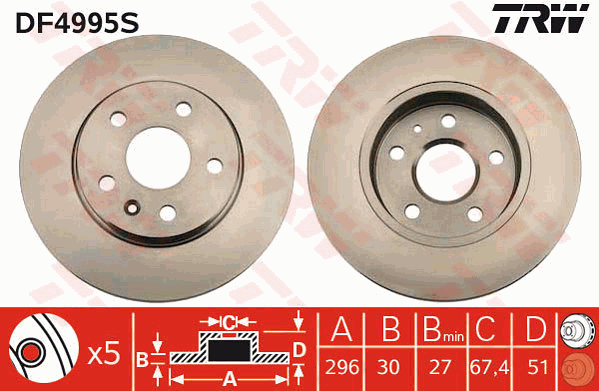 Тормозной диск ABE арт. DF4995S