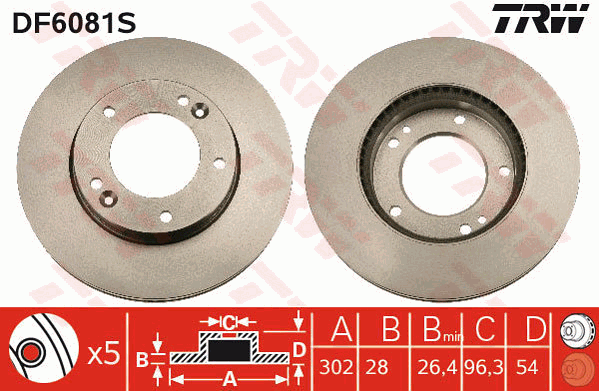 Тормозной диск OPTIMAL арт. DF6081S