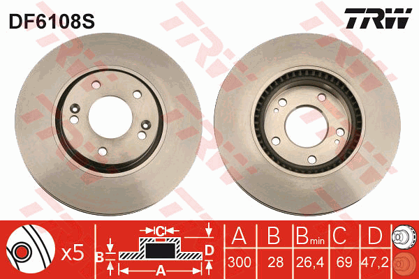 Тормозной диск FEBI BILSTEIN арт. DF6108S