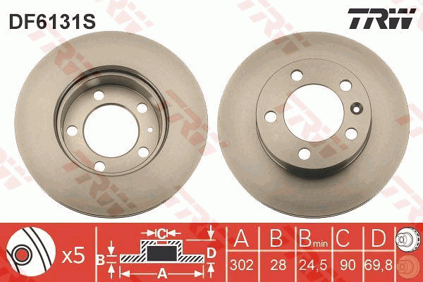 Тормозной диск RENAULT арт. DF6131S