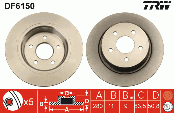 Тормозной диск BREMBO арт. DF6150
