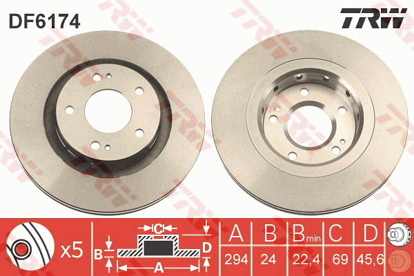 Тормозной диск REMSA арт. DF6174